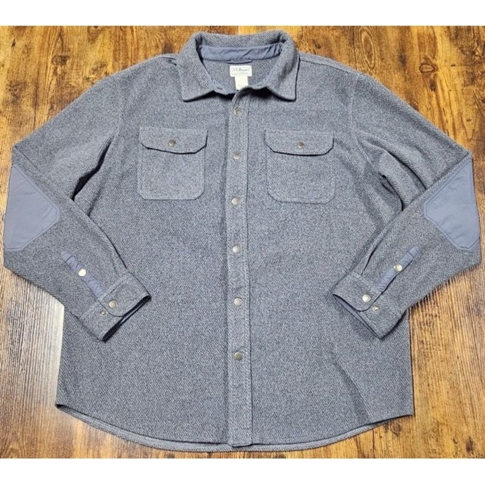 L.L. Bean Snap Up Allagash Overshirt Federal Gray Men's Size LG-Reg